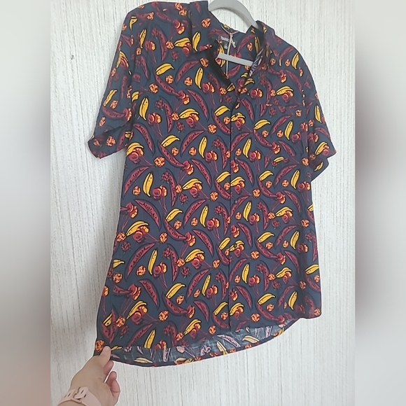 NWT Toad And Co Mens Size Large Fruit Print Button Up Shirt Short Sleeve - Picture 11 of 13